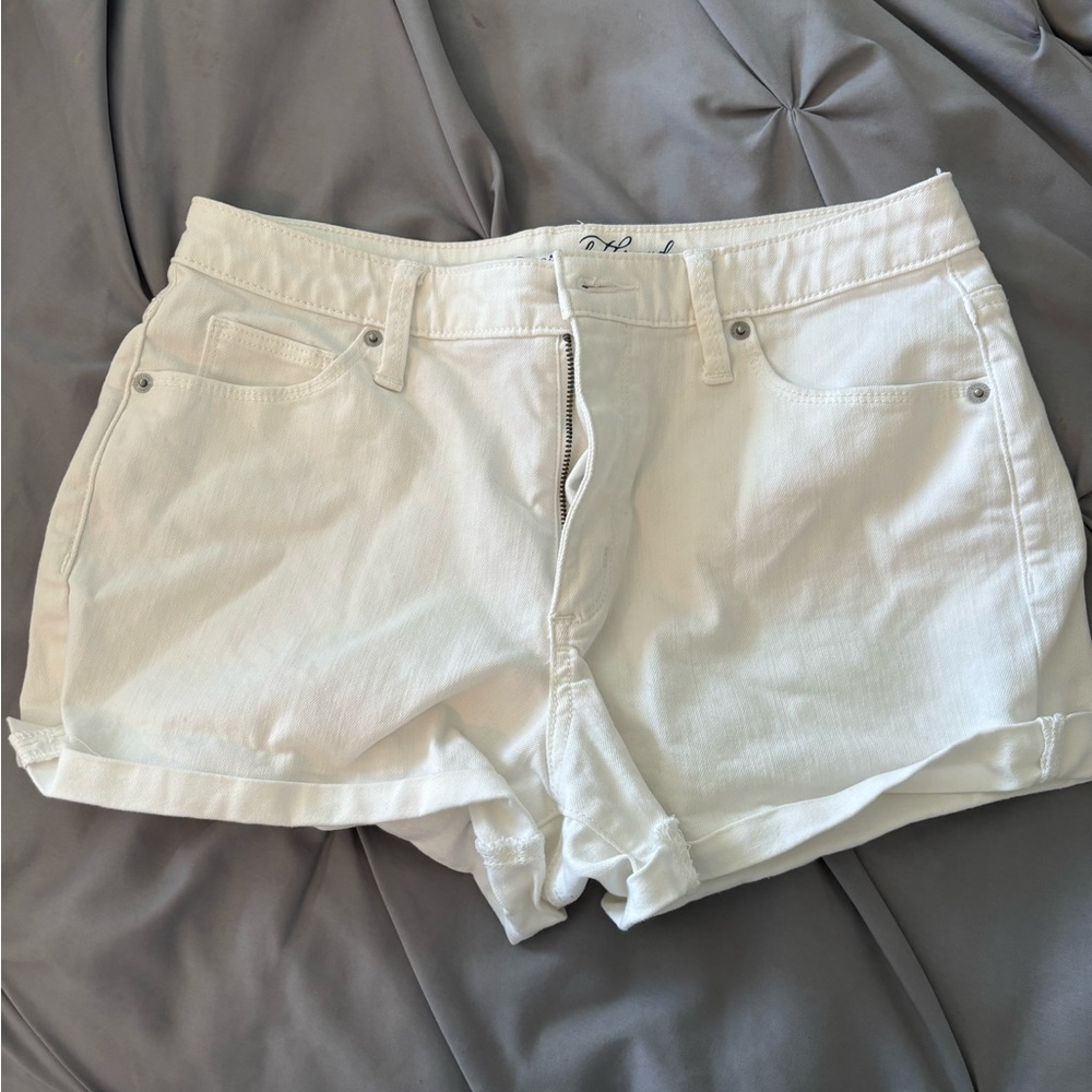 White Jean shorts